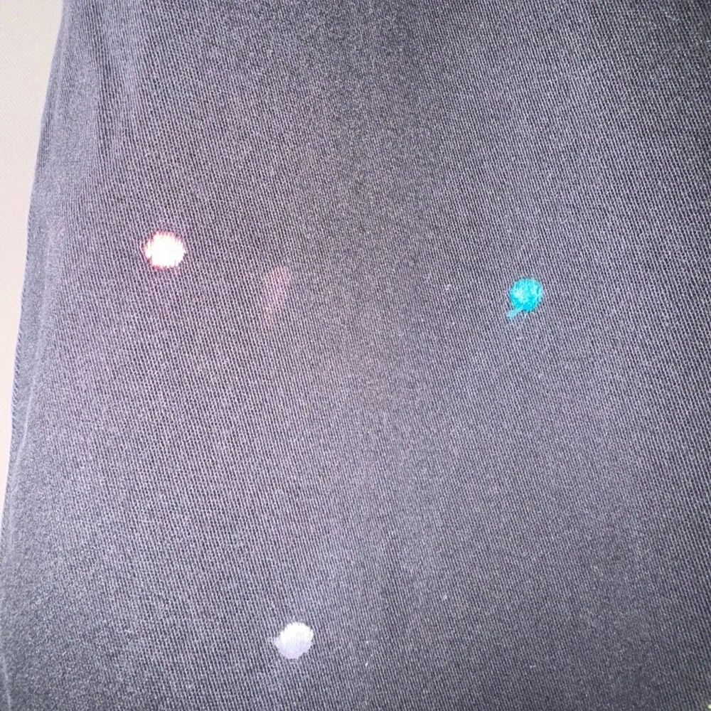 Briggs New York Black Capris with Colorful Polka Dots